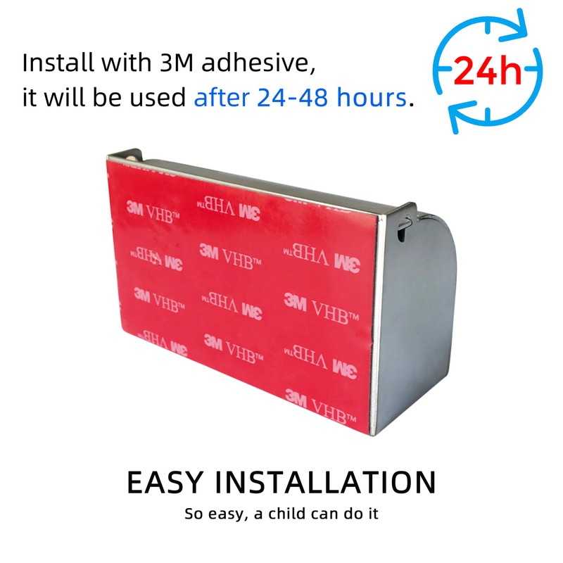 6-Slot Stainless Steel Toothbrush Holder with Cover - Wall Mounted,