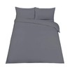 EGYPTO Polycotton Grey Single Duvet Cover Set - Soft, Breathable