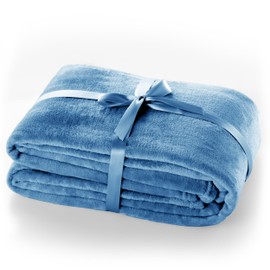 DecoKing Cuddly Microfiber Blanket Bedspread Fleece Faux Fur Blanket Fluffy and Soft Microfiber Blanket