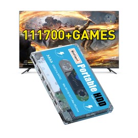 Kinhank 500G HDD External Hard Drive with Batocera 33 System, Retro Game Console with 111700 Games, Compatible with Most Emulators,SATA 3.0, for Laptop/PC/Windows/Mac OS