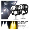 Par De Faros Auxiliares Moto 60w Led Amarillo Y Blanco