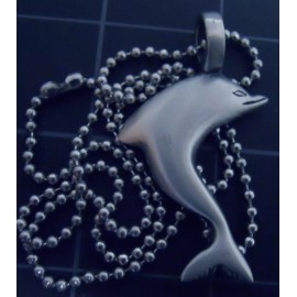 Necklace DOLPHIN Pendant Stainless Ball Chain New Bottlenose Pewter Charm