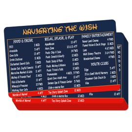 DCL Cruise Deck Wayfinding Cards for Ship Magic, Wonder, Dream, Fantasy, Wish, Treasure, 8 Packs, DCL Cruise Fish Extender Gifts (Wish)