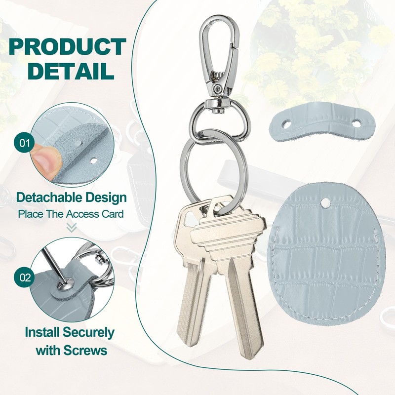 [PATIKIL] 2pcs Leather Key Fob Key Cover RFID Key Fob
