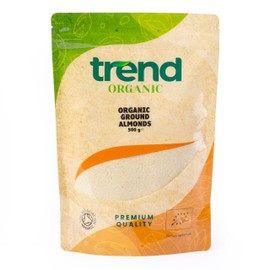 Trend Organic Ground Almonds - Ideal for Snacking, Baking, and Nutrient-Rich Recipes - High in Fibre and Protein, Healthy Fats - Certified Organic, Vegan, Non-GMO, No Preservatives, Raw, 500g