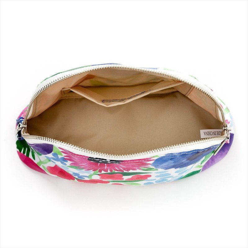 Round Pouch (Large) Petite Fleur, Botanical Pattern, Flower Pattern, Cosmetic