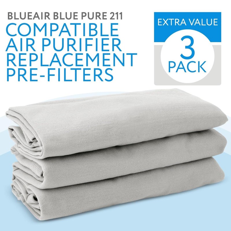 Impresa 3 Pack Replacement Washable Pre-Filters compatible with Blueair Blue