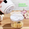 Luniquz Mini Garlic Chopper, Cordless Electric Garlic Slicer, 300ML GLASS