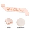 ALLY-MAGIC 40th Birthday Sash, Rose Gold 40 & Fabulous Sash