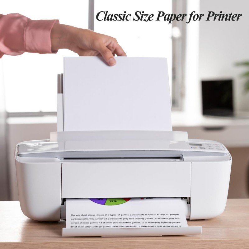 7" x 9.25" Blank Print Paper, 100Sheets/200Pages Classic Size Blank
