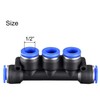 PK-12(12mm) OD Quick Release Connectors Manifold，Inline Manifold Union Fittings, Air