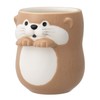 Decorle KW-38302 Soft Hand Tea Cup Otter Latte, Approx. 3.1