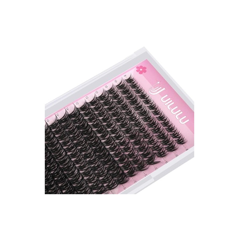 UILULU Lash Clusters Natural Individual Lashes Clusters 168 Count 0.07D