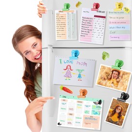 22 Pack Colorful Magnetic Clips for Whiteboard, Refrigerator Magnets Fridge Magnets for Fridge, Fridge Magnet for Kitchen & Office Organizing