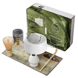 Japanese Matcha Set (7pcs),Matcha Kit with Matcha Bowl,Matcha Whisk, Whisk Holder,The Perfect Matcha Kit for Matcha Tea Ceremony,Gift Box Packaging