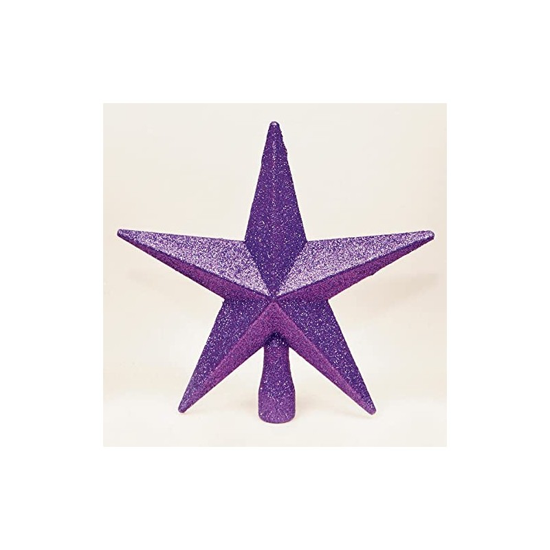 Purple 20cm Shatterproof Tree Top Star Premier Christmas Tree Decoration