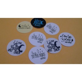 Unbranded Pre Cut One Inch Bottle Cap Images Love You to the Moon and Back Free Shipping - photo, 25 images