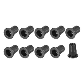 METALLIXITY Rivet Nuts (M4) Pack of 50 Carbon Steel Half Hexagonal Screw Thread Insert Nuts for Furniture Mechanics Fasteners Black