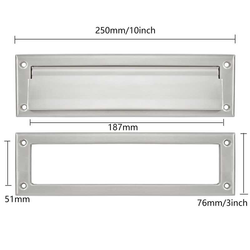khtumeware Brushed Satin Nickel 10 inch 1-Pack Solid Brass Mail