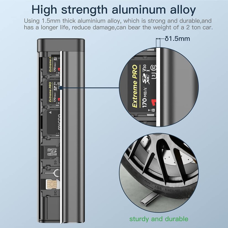 Budi Alloy Memory Card Storage Stick For microSD - Full