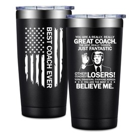 BIRGILT Coach Gifts for Men, Women - Baseball Coach Gifts - Best Coach Ever Gifts for Soccer, Softball, Football, Hockey, Swim - 20oz Tumbler Cup