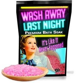 Wash Away Last Night Bath Soak â€“ Pink Bath Salts Luxury Bath Funny Girlfriend Gifts For Best Friends Bath And Body Gifts For Women Mediterranean Sea Salts Ladies Night Gifts Bachelorette Party Favors