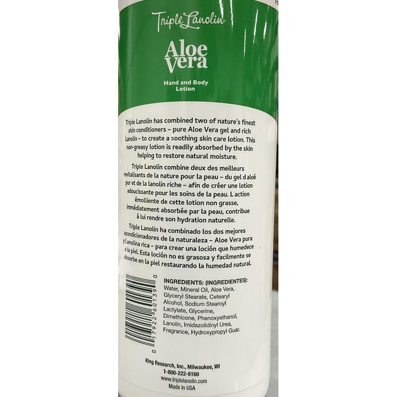 Vienna Triple Lanolin Original 20oz Hand & Body Lotion Pump