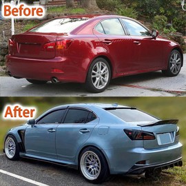 Mactoom Rear Trunk Spoiler Wing Compatible with Lexus IS250 IS350 R Style 2006-2012 4-Door Sedan HighKick Style Duckbill Rear Spoiler Diffuser Trunk Spoiler ABS (Gloss Black)