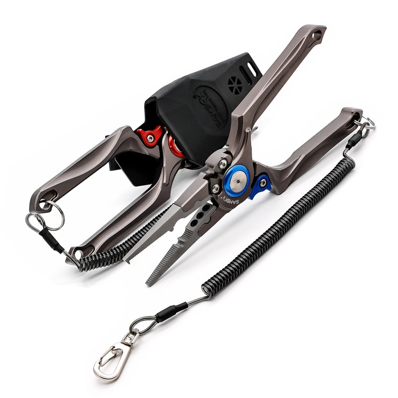 SAMSFX Fishing Pliers, Muti-Function Fly Fishing Tools, 8" Saltwater Resistant