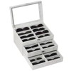 AUTOARK 3-Layer Sunglasses Organizer Box,24 Slots for Home Desktop &