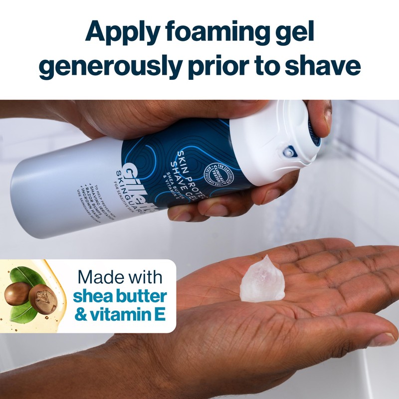 Gillette SkinGuard Shave Gel for Men, 7 oz Skin Protect