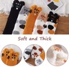 MOAZIFI 5 Pairs of Women's Cuddly Socks, Cat Paw Socks,