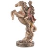 Veronese Miniature Figurine Germanic Valkyrie on Horse, Hand-Painted Bronze