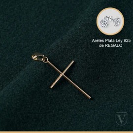 Dije Medalla Cruz Cristo Oro 10k Kilates Crucifijo + Regalo Amarillo