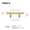 Haidms 10 Pack Brushed Brass Kitchen Cabinet Pulls, 2-1/2 Inch