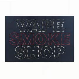 Smoke Shop Sign for Business, Super Bright LED Open Sign for Vape Smoke and Accessories Shop, Advertising LED Display Sign for Smoke Room Decor. 24" x 16"