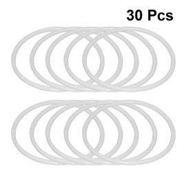 Healifty 30pcs Plastic Rings Hoops Macrame Rings Plastic Dreamcatcher Rings Hoops for DIY Craft Dream Catcher Making 8.5cm (White)