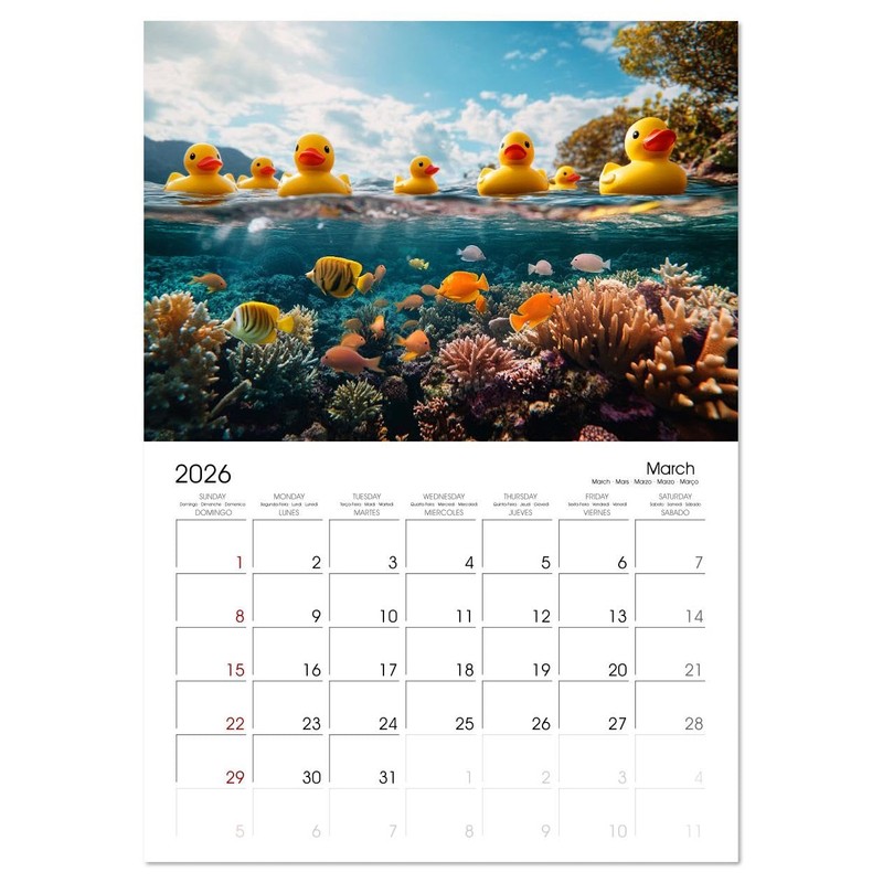 Rubber Ducky, Ahoi (Monthly Wall Calendar 2026 16.5" x 23.4"
