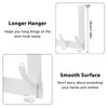 Optish White Aluminum Over The Door Hooks, 12 Coat Hooks,