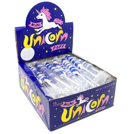 Adams & Brooks, Inc. Unicorn Pops 48 Count Individually Wrapped Unicorn Lollipops Great for Party Favors, Candy Buffets (Raspberry (Royal Blue))