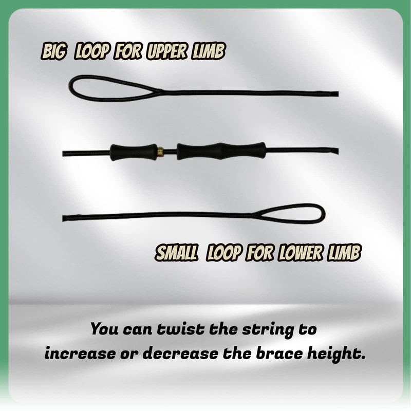 DEERACE Traditional Recurve Bow String and Bowstring Finger Savers Set,
