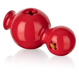 Knuffelwuff Food Trainer Made of TPR - Interactive, Robust and Versatile Chew Toy with Snack Filling for Small and Large Dogs - Red