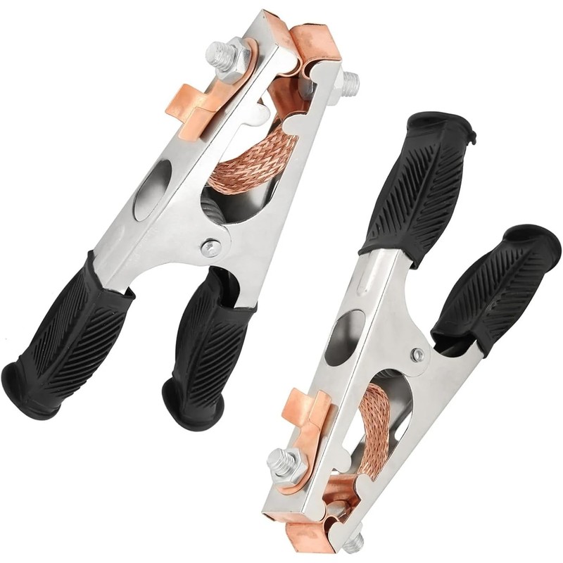 Black Welding Machine Ground Clamp, Ground Clamp With Rubber Sleeve