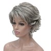 Lydell Short Wavy Curly Layered Synthenic Wigs with Hair Bangs