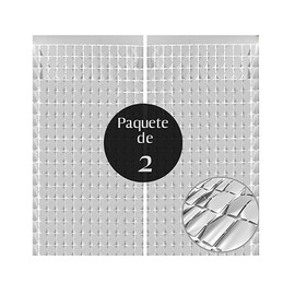 Cortina Panel Fondo Cuadros Shimmer Wall Pared | Metálica Brillante Cortinilla Espejos | Adornos Decoración Fiesta Evento | 2 Pz | Dorado, Oro Rosado,