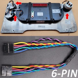 Micarun 6 Pins Instrument Cluster Gauges Jumper Connector Wiring Harness Pigtail Plug for Freightliner Cascadia 2008-2017, Coronado 2001-2020, Columbia 2000-2020 8014584005 A22-61849-101