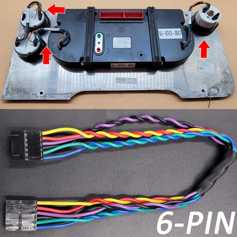 Micarun 6 Pins Instrument Cluster Gauges Jumper Connector Wiring Harness