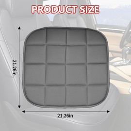 Hbxdeco Car Seat Cover, Breathable Car Seat Cushion, Seat Bottom Covers for Front Seat, Anti-Slip Seat Cushion Pad for Driver, Universal Mat Accessories for Vehicle Home Office (Gray)