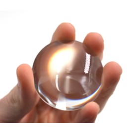 Round Double Convex Optical Glass Lens - 2" (50mm) Diameter - 50mm Focal Length - 15.5mm Thick Approx. - Eisco Labs