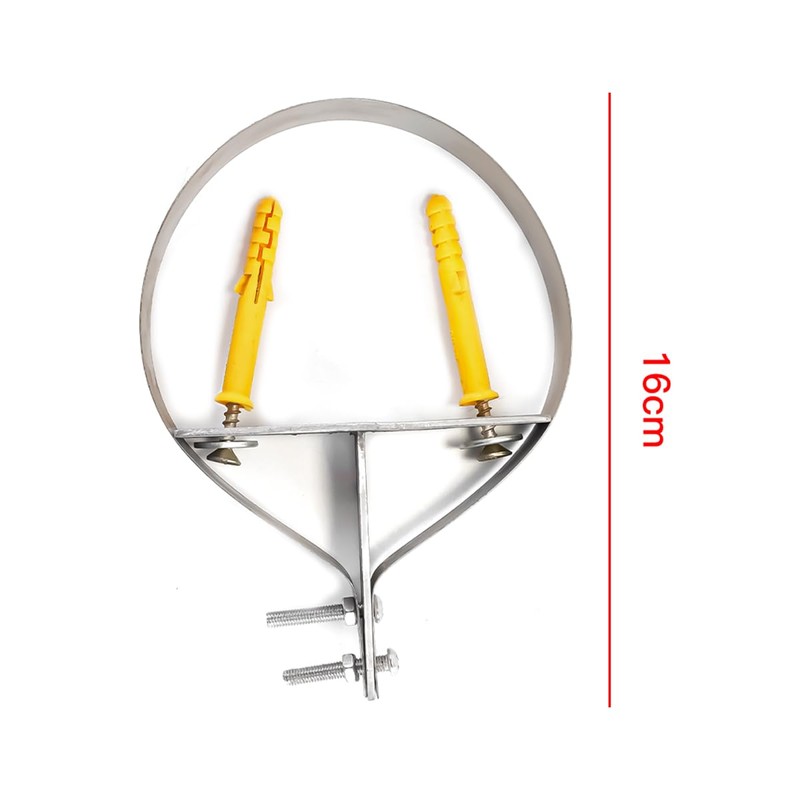Durlo Chimney Pipe Bracket Metal Wall Strap Adjustable 125mm Diameter